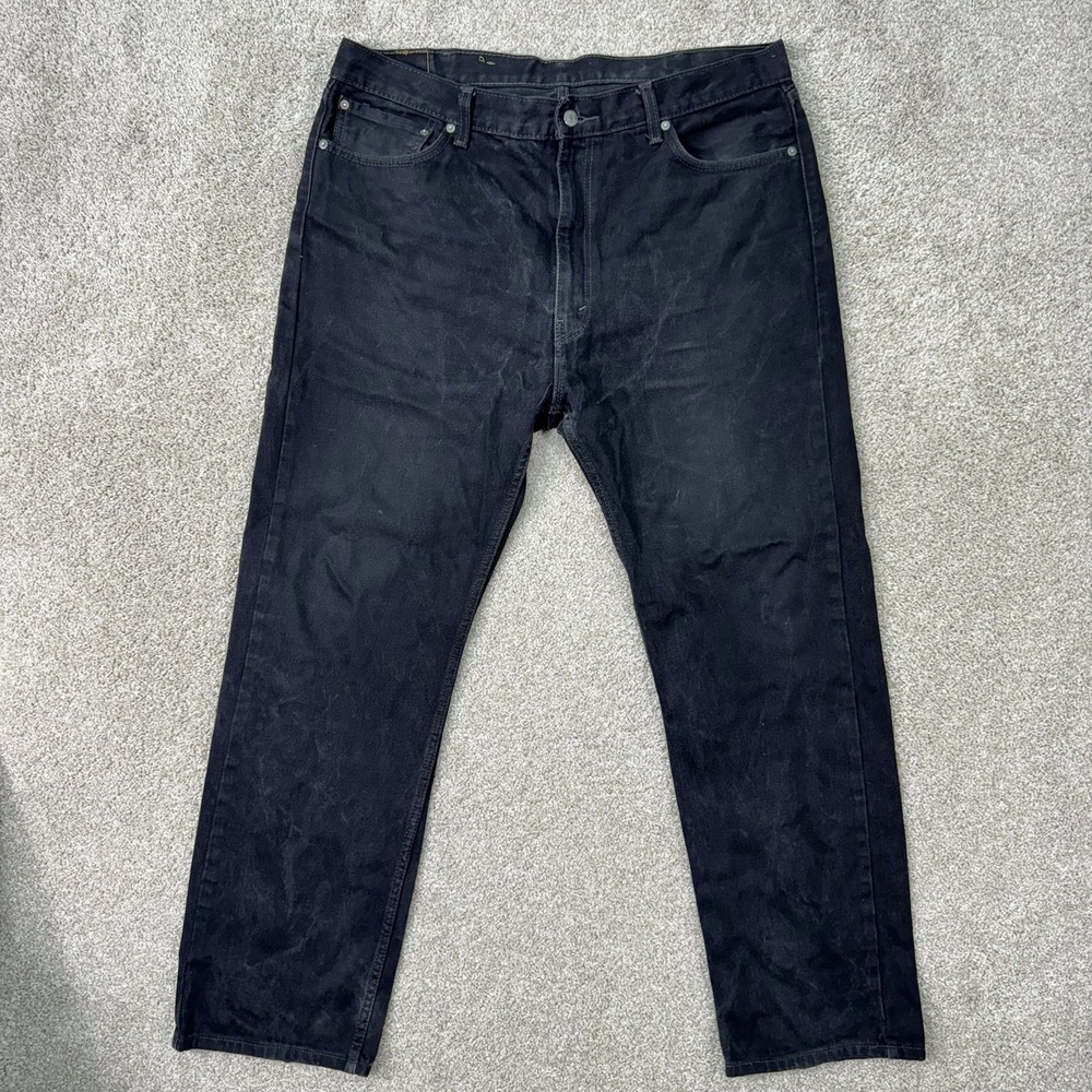 Levi's 505 Regular Fit Jeans Mens 40x32 Black Straight Leg Denim Workwear